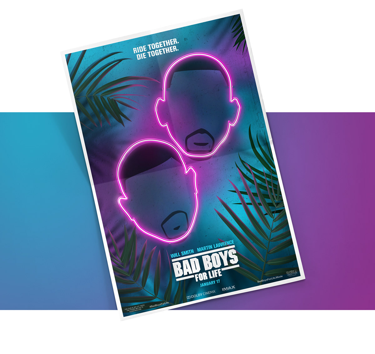 bad boys Columbia Pictures creative design for life martin lowrence movie poster Will Smith