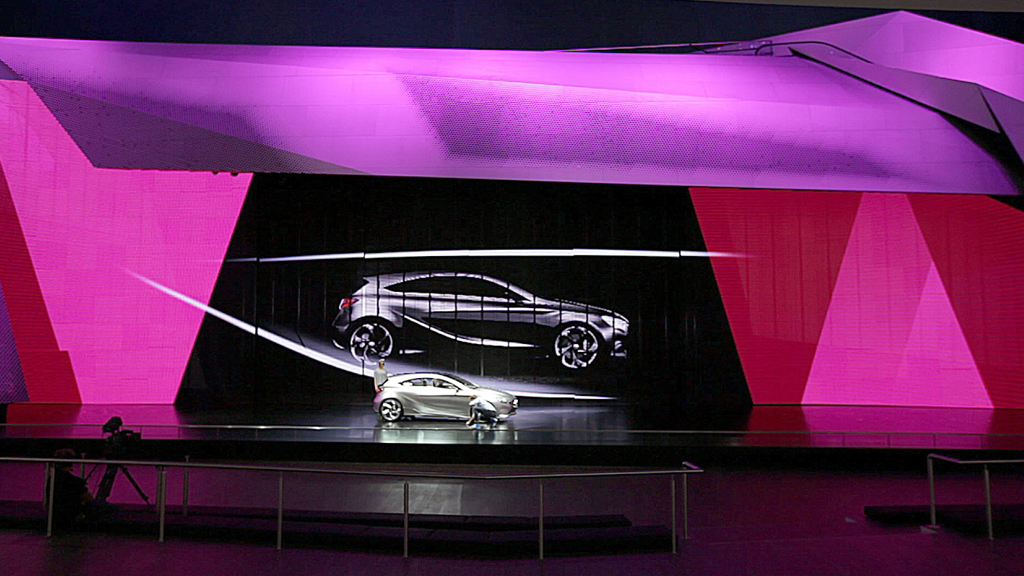 mercedes-benz  IAA Exhibition   car show Media stage led wall Frankfurt