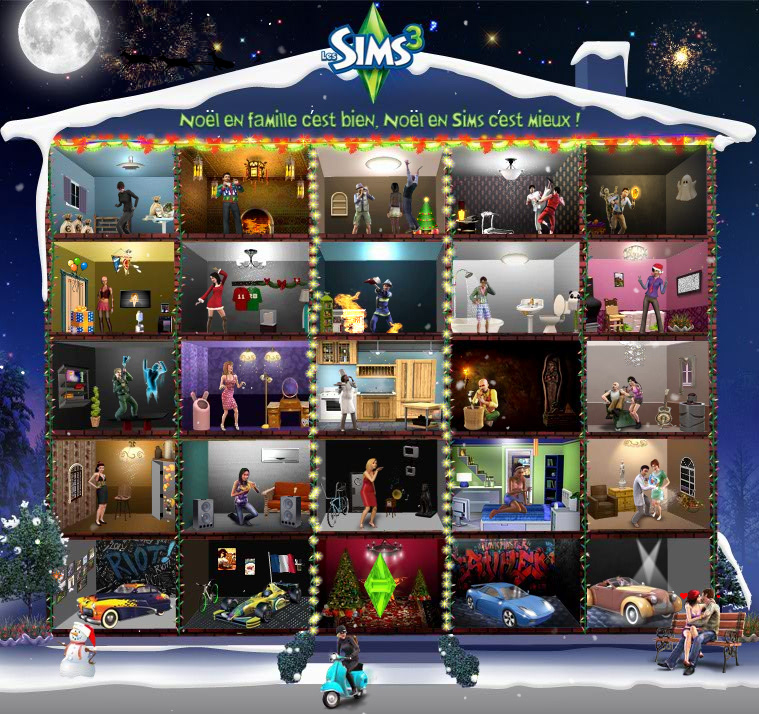 sims Facebook Application social gaming advent calendar christmas application ea KRDS
