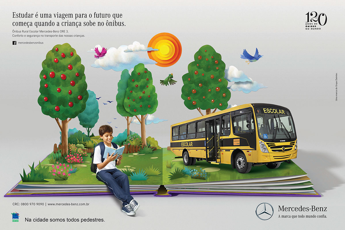 graphic design  design ILLUSTRATION  art car Mercedes Benz Advertising  design gráfico Poster Design publicidade