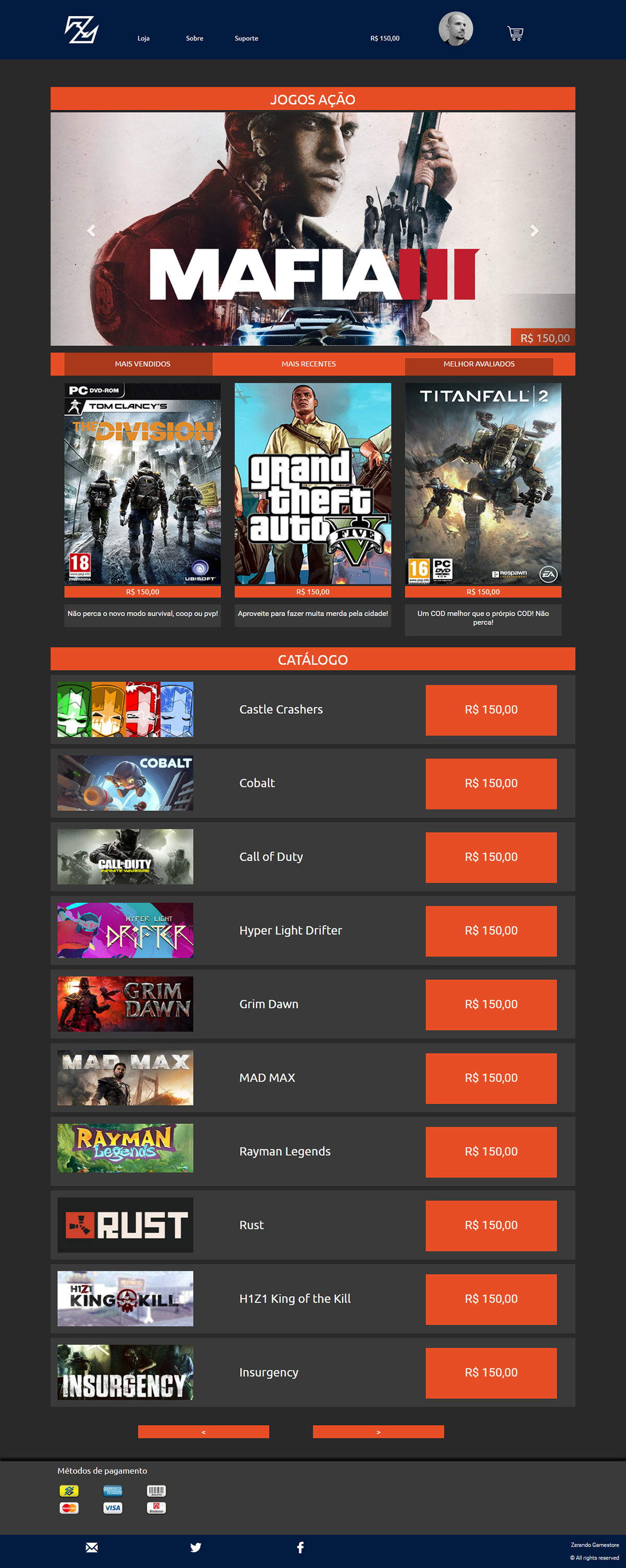 Games Website online store