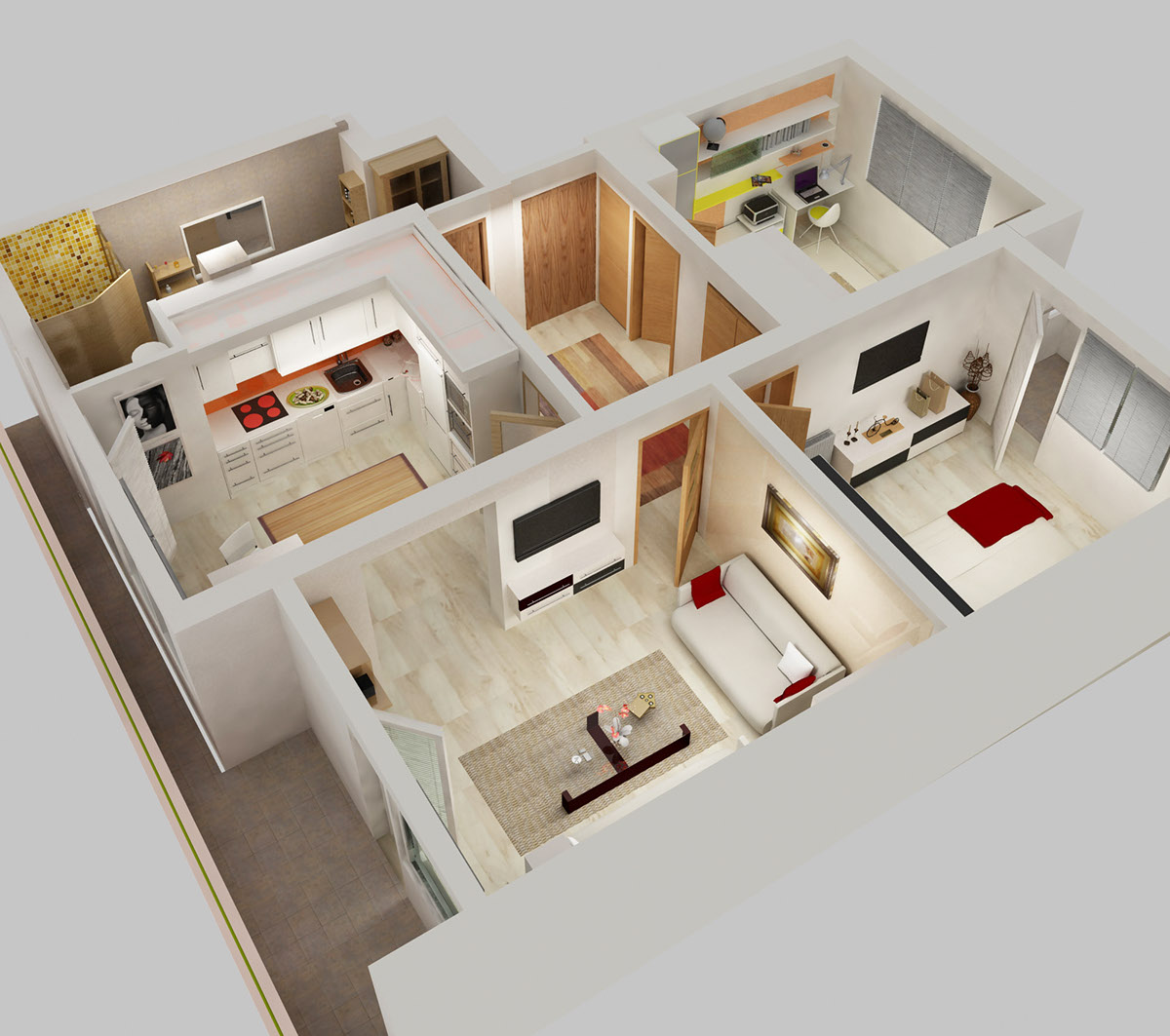 design Interior Adaptation apartment Blueprint