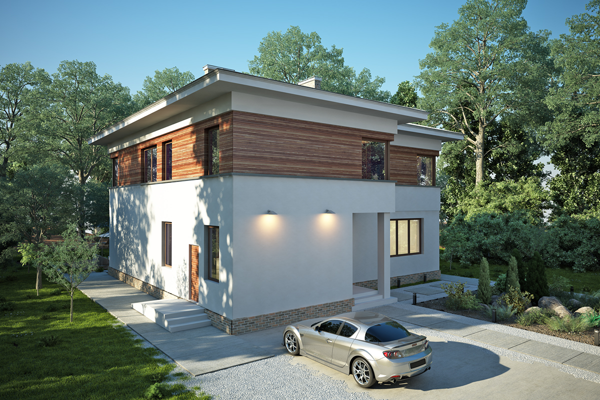 house modernhouse modernarchitecture modern building white_house Wood_House twofloorhouse 200meters house_in_forest дом современный дом Проект жилого дома проект дома  House Project