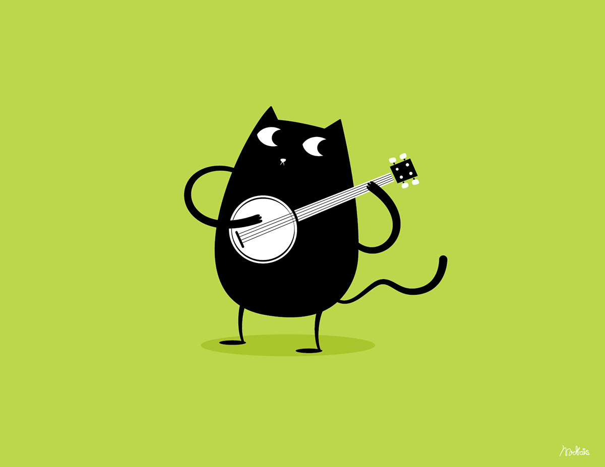 felipe Black Cat Banjo laslo losla Cat