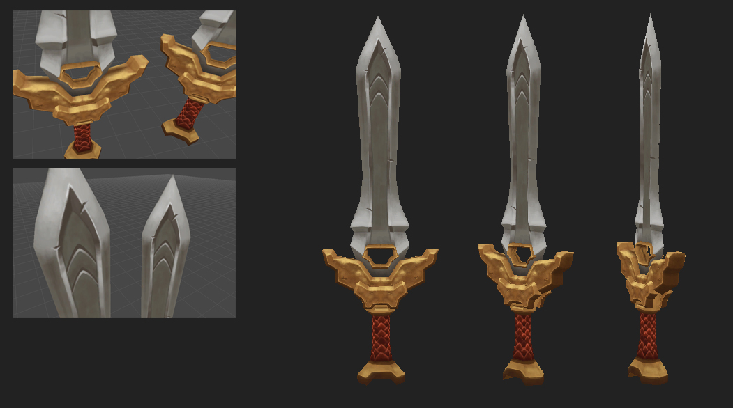 weapons fantasy Sword dagger shield props weapon design Game Art
