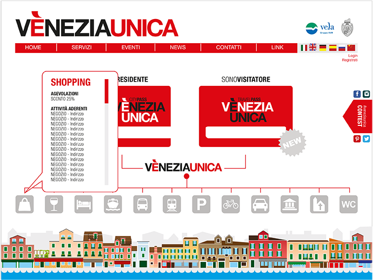 web strategy app mobile Venice illustrated web site digital agenda