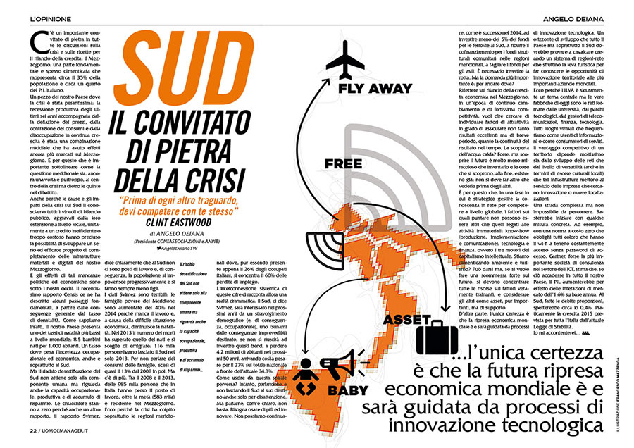 Uomo&Magazine illustrazioni Angelo Deiana social wifi sud