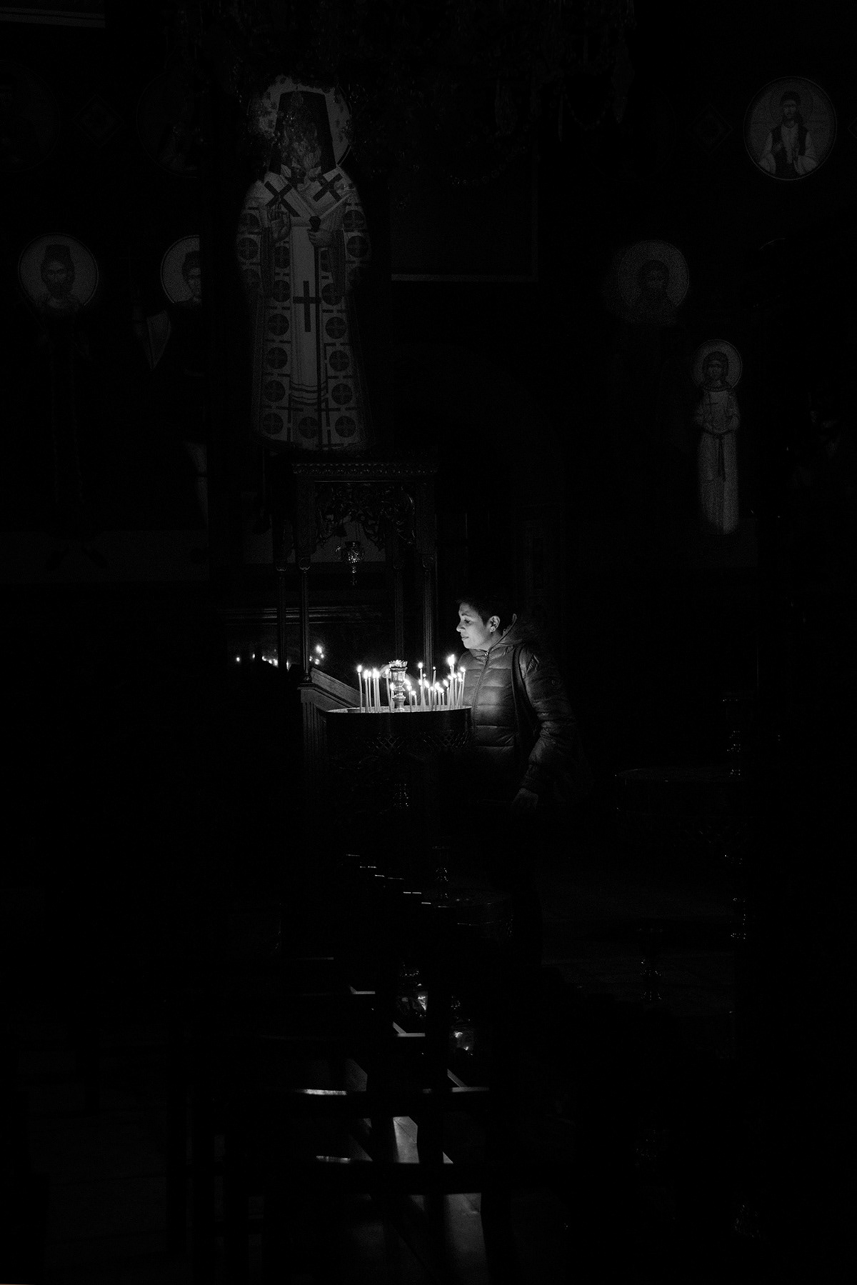 black and white church dark light mood mystery Photography  Shadows