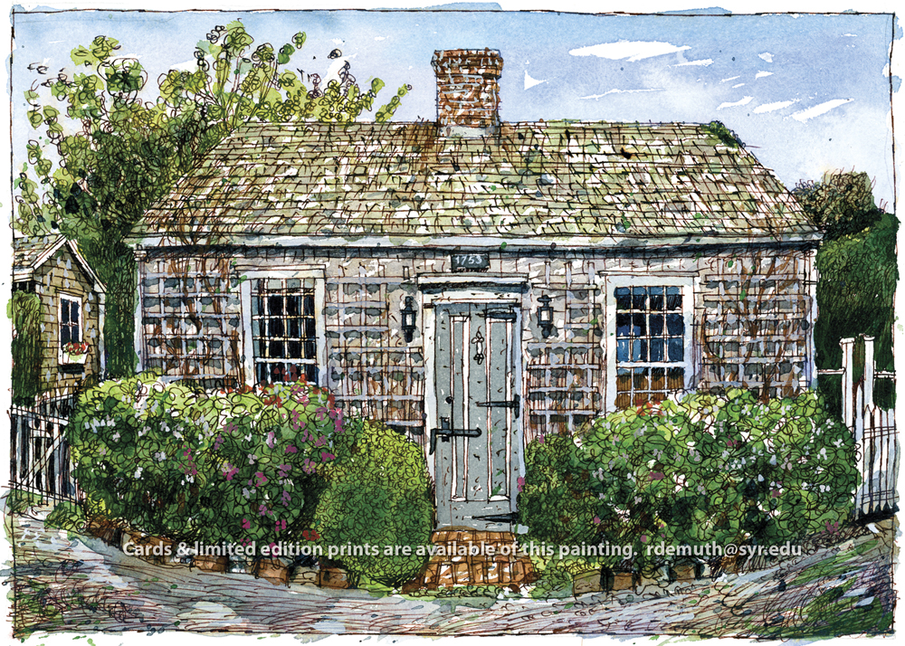 Nantucket  island  Watercolors  architecture