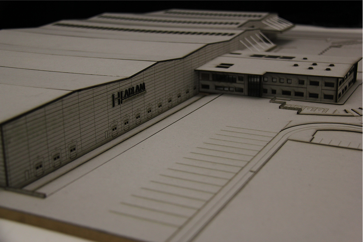 model greyboard warehouse laser cut Proposal scale