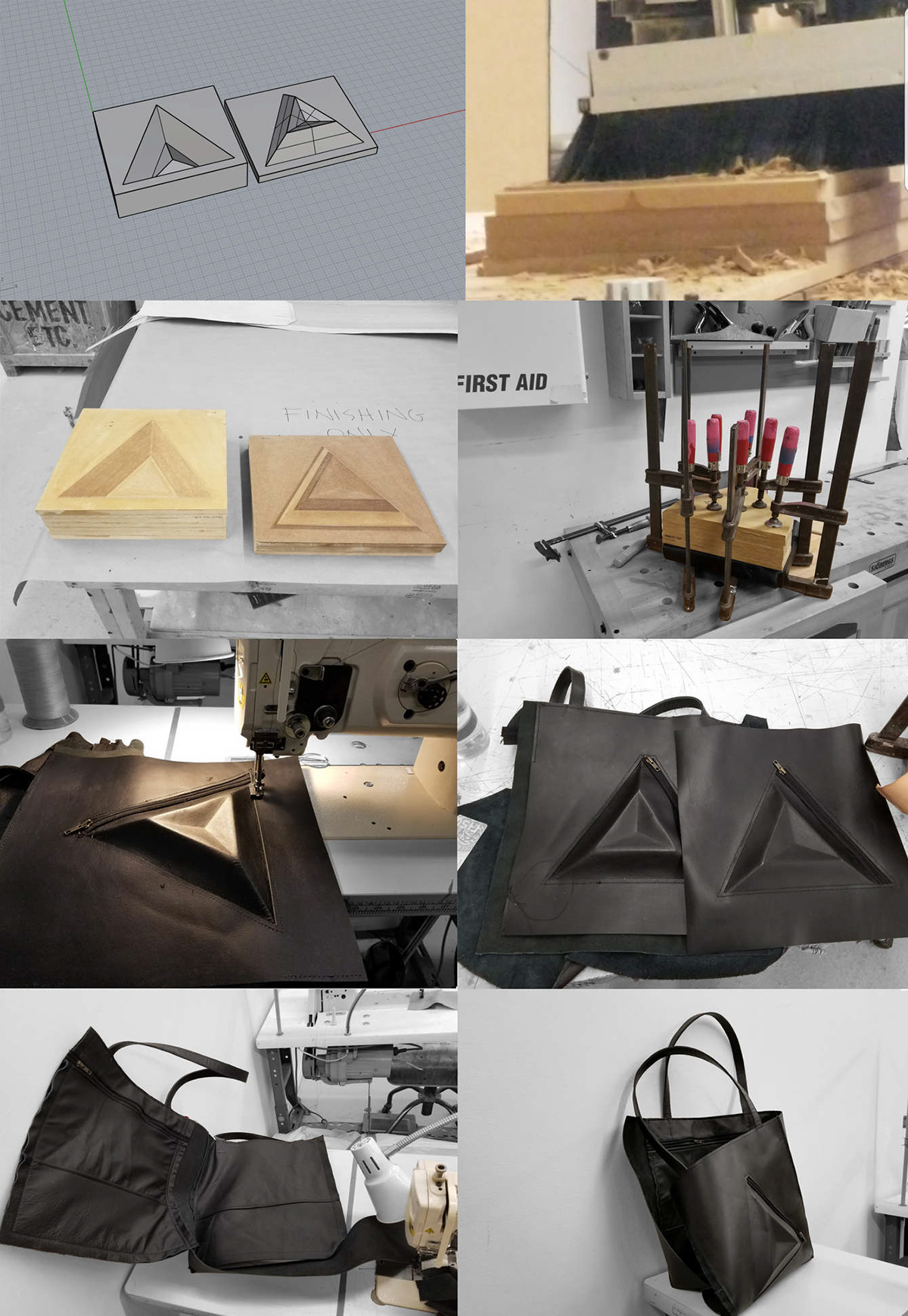 leather bag molding sewing design Fashion  handbag