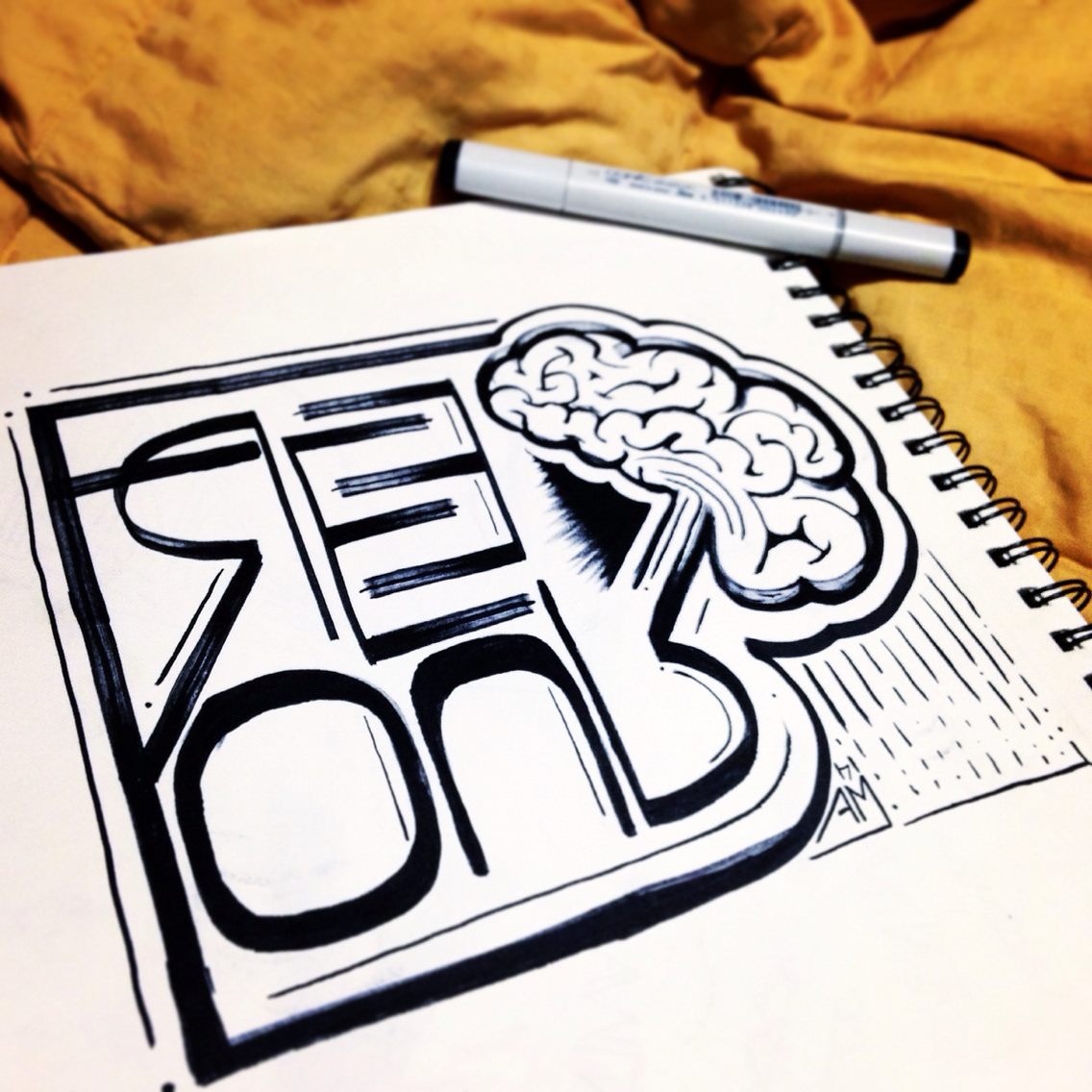 free mind HAND LETTERING puzzle pen