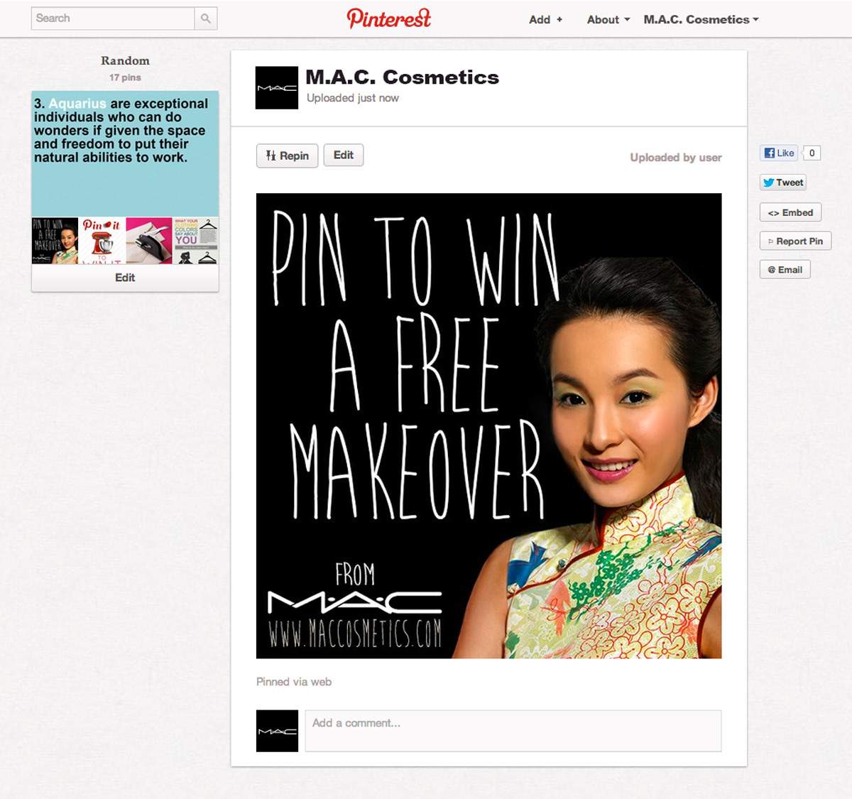 magazine Blog social media campaign MAC Cosmetics