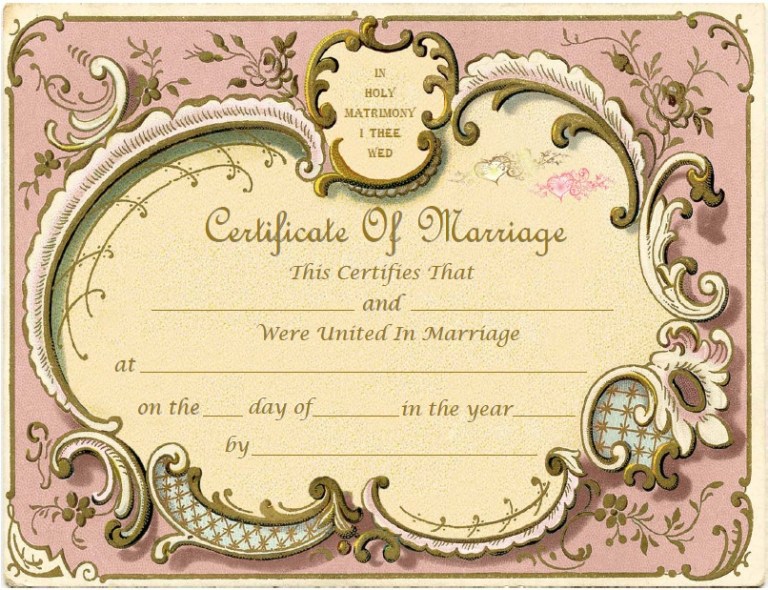 marriage certificate Creative Design Certificate certificate templates Free Certificates