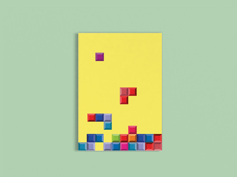 editoral magazine design art tetris