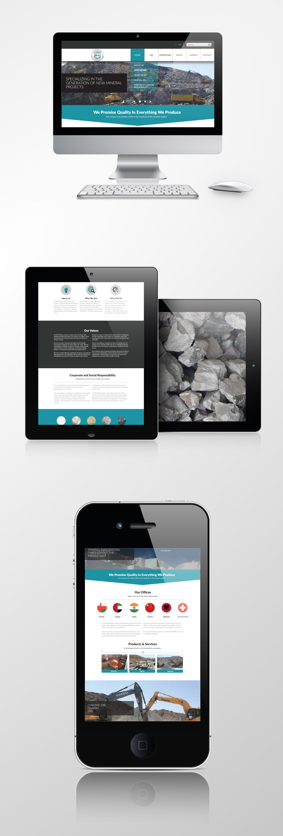 redesign Website Mining concept clean visual bold