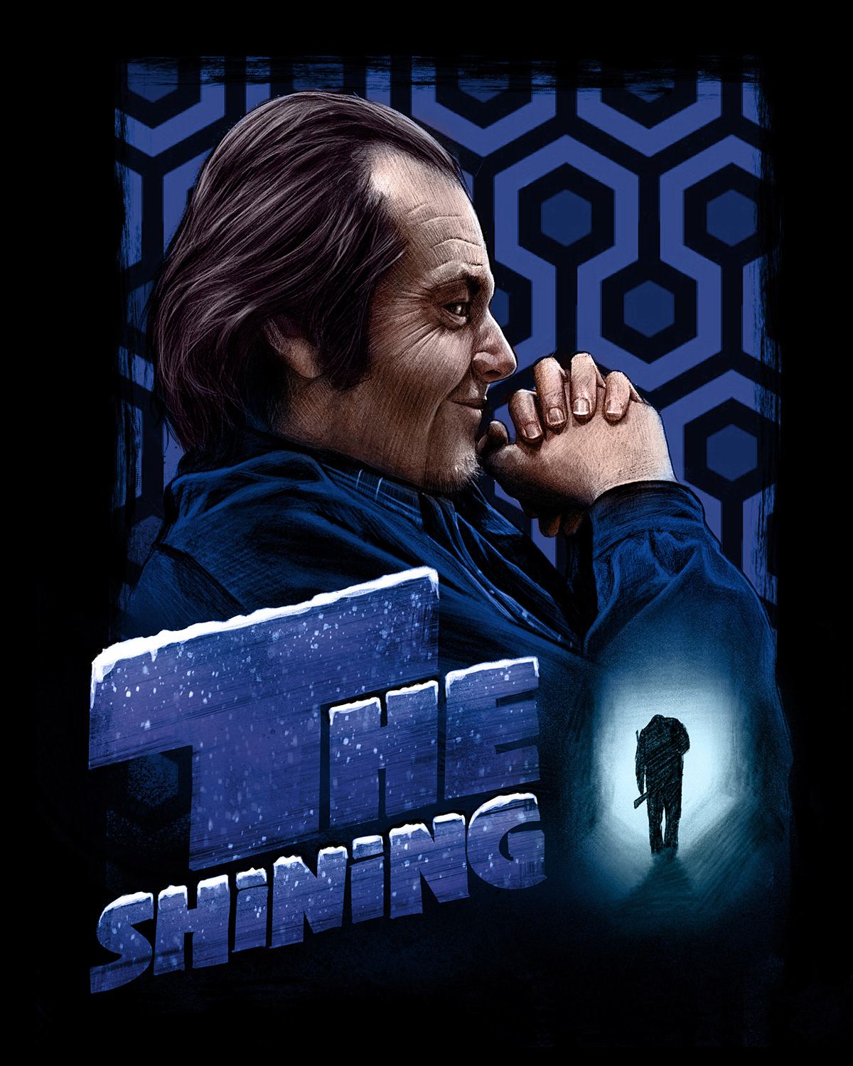 Stanley Kubrick the shining Stephen King movie poster Film   alternative poster Jack Nicholson Procreate ipad pro horror