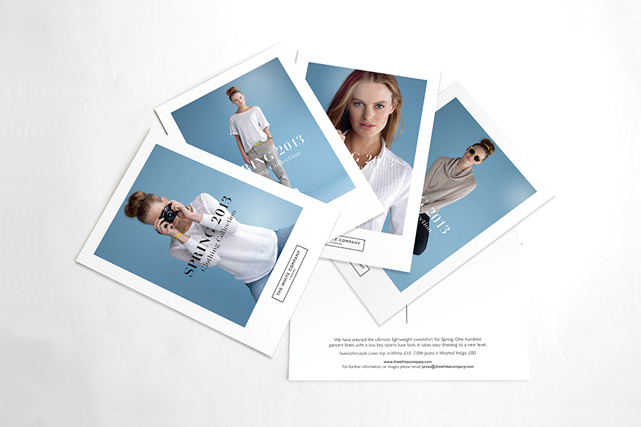 The White Company fashion photography fashion shoot postcards pr marketing  