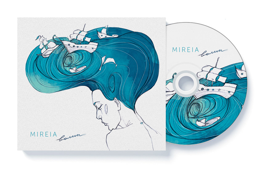 wave girl mireia CD cover sea