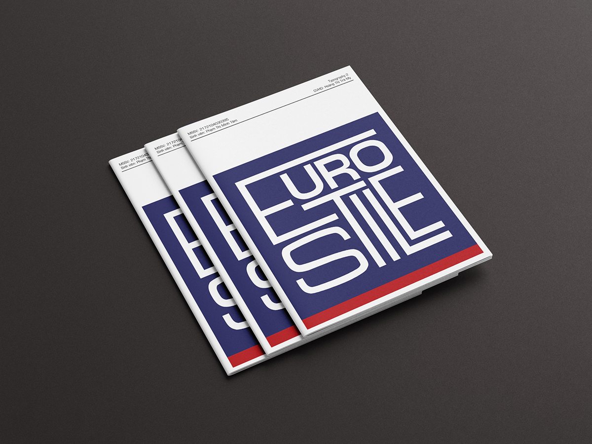 Booklet Eurostile Type Specimen brochure typography  
