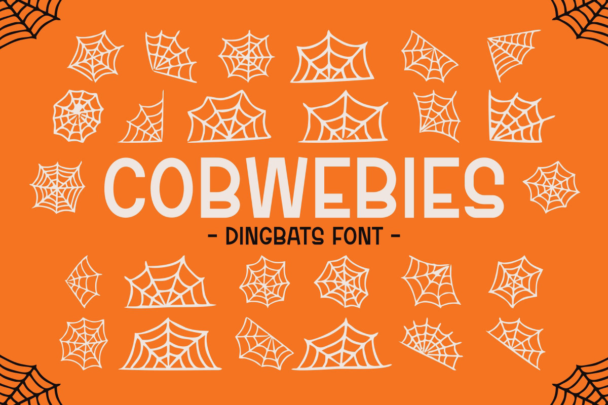 font dingbats dingbats font Halloween Halloween Design spiderweb cobweb decorative font craft Cobweb Font