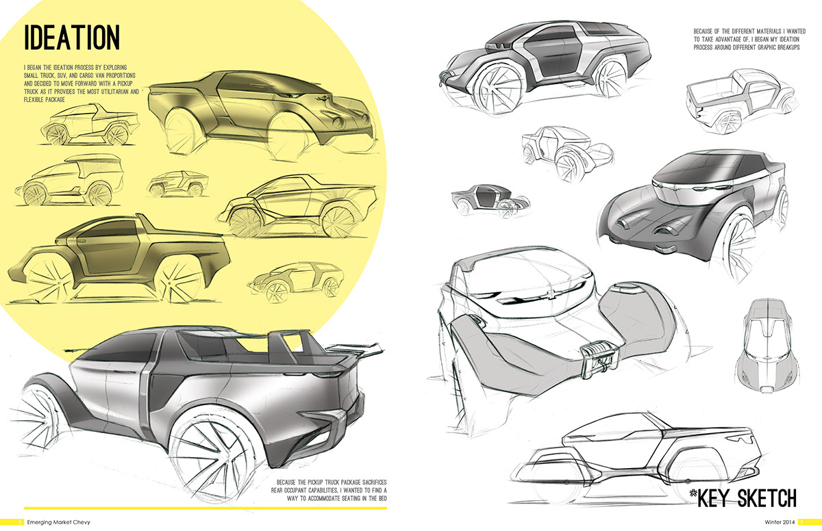automotive   design industrial car CHEVY chevrolet GM product sketching rendering