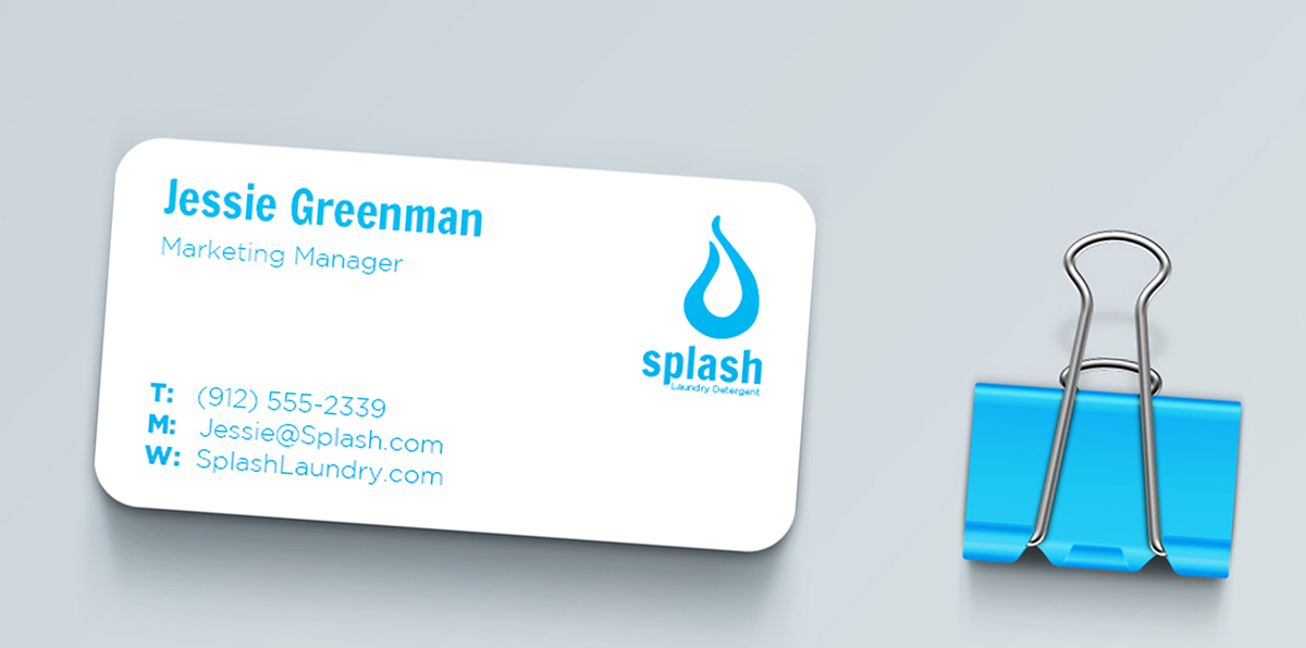 splash laundry detergent laundry cyan Corporate Identity brand identity logo business card drop Liquid clean simplistic
