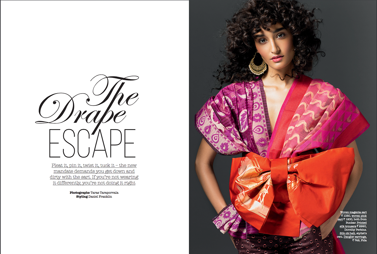 styling  editorial Sarees saris INDIAN FASHION Kanishtha Dhankar model Style The Juice Magazine