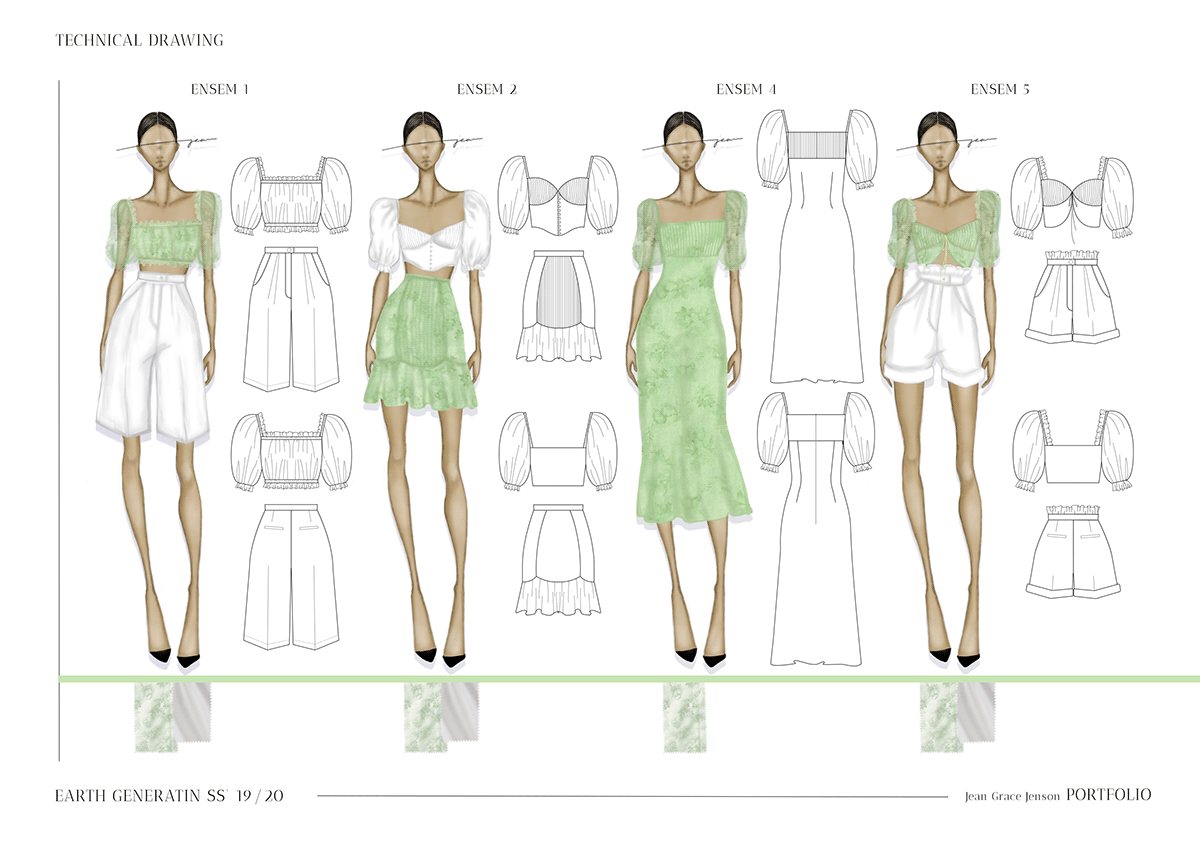 design Fashion  fashion design fashion styling ILLUSTRATION  Illustrator photoshop specsheet technical drawing