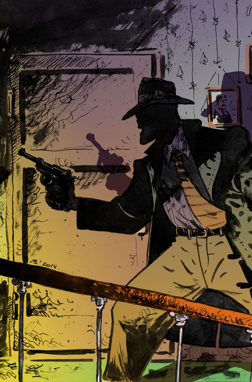 gang Cop Private detective cartoon noir thriller mafia