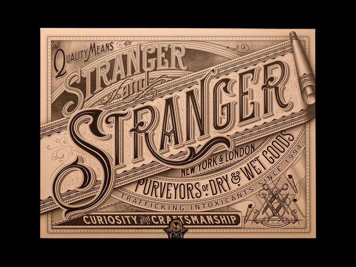 Stranger&Stranger Christmas t-shirt apparel box design stranger mezcal Absinthe gin RHUM