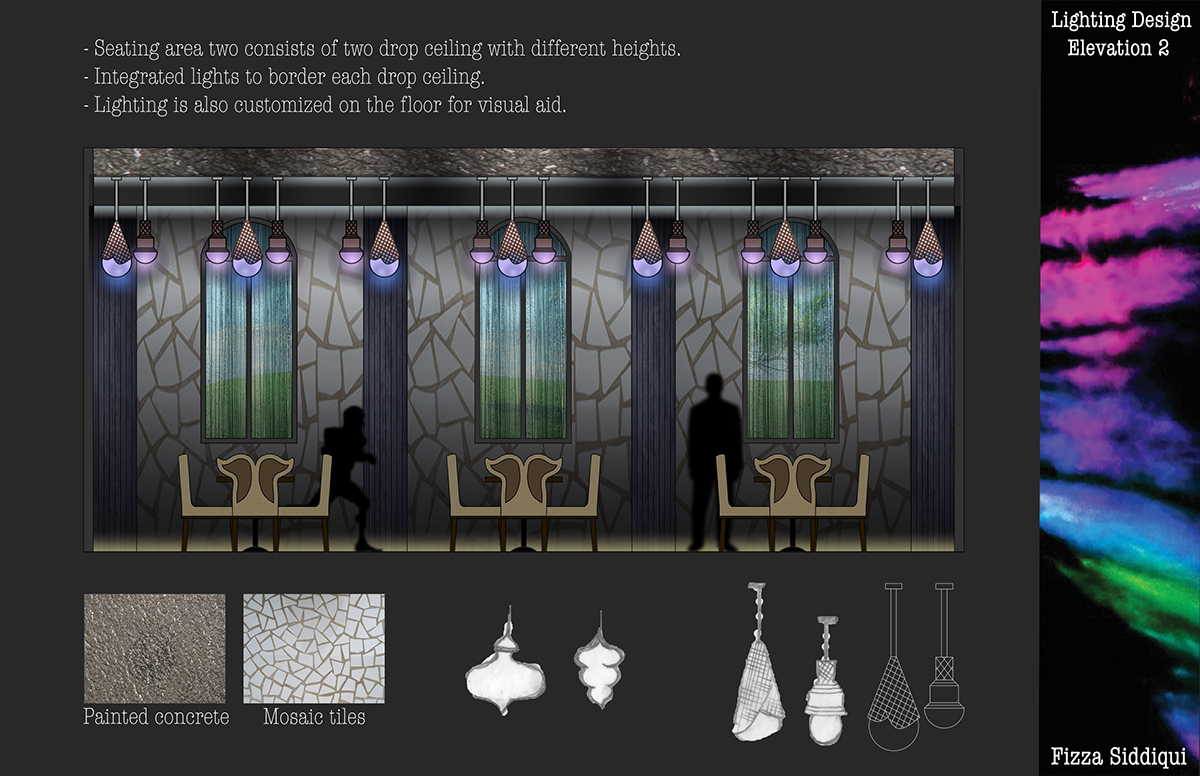 lighting design graphics Project art interiordesign disney cafe