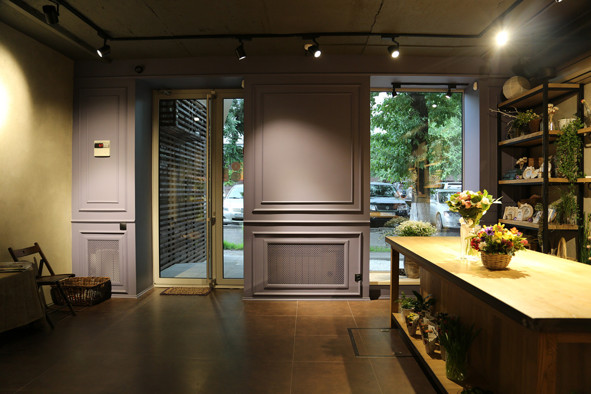 floret flower boutique LOFT UP* architects Flower Shop Shop design shop interior loft style