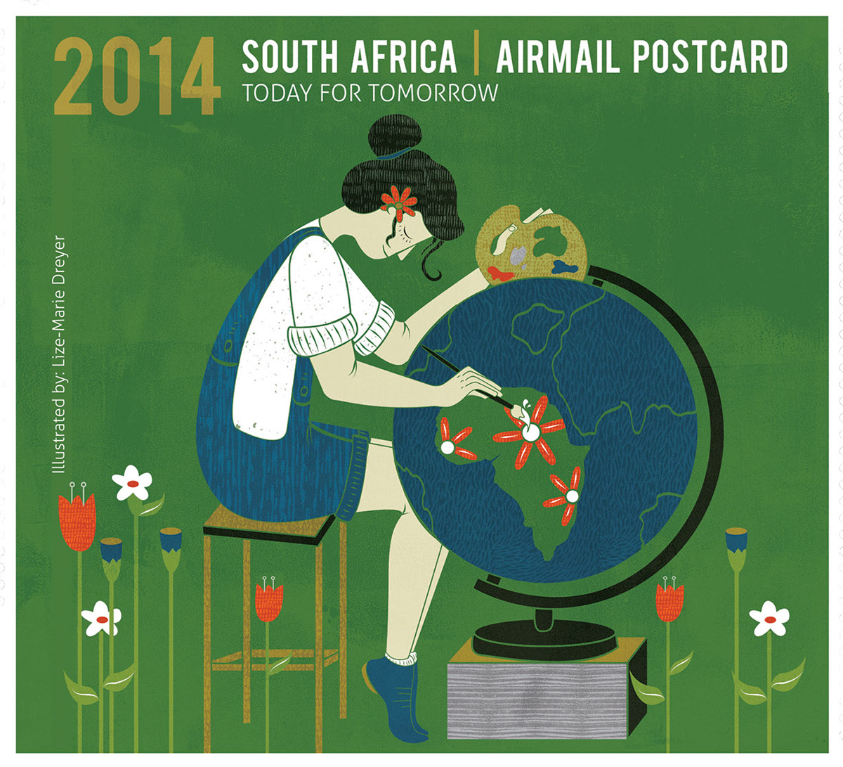 cape town world design capital WDC2014 stamps Stamp Competition Character Proudly South African lize-marie dreyer sapo post office south africa characters illustrated stamps Ps25Under25