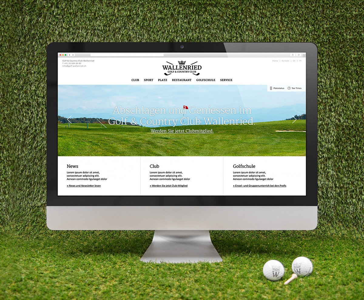 Adobe Portfolio logo redesign Golf Club Screendesign