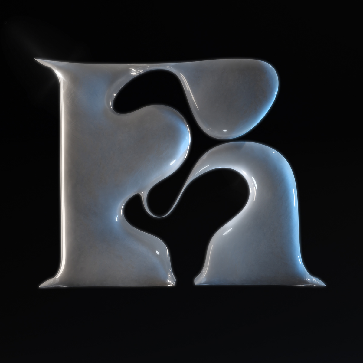 36daysoftype 3D 3d letters Chrome Type graphic design  lettering typography   cryptoart digitalart nft