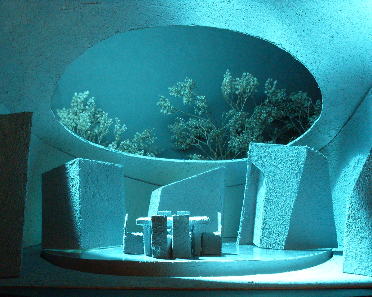 scenery set scenography Interior models concrete