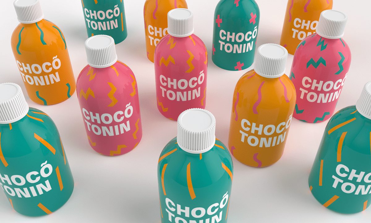 Liquid chocolate bottle Packaging Colourful 