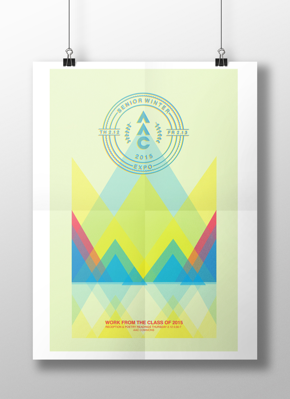 poster Triangles RGB winter Illustrator seal mountains Transparency