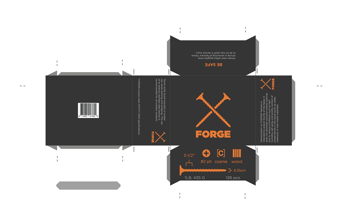 product desgin Product Branding hardware package design  tools screws pop Point of Purchase creative packaging flat design forge Dustin Turner poster