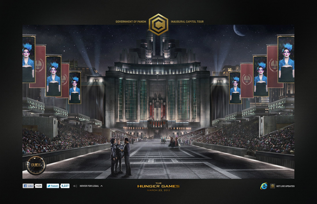 the hunger games the capitol tour alvin groen frozen emotion chad tafolla ignition interactive lions gate gold html5 welcome host Welcome Center control room avenue tributes