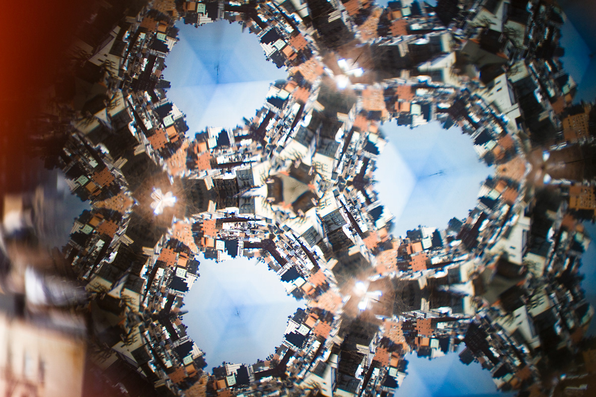 kaleidoscope abstract surreal pattern mirror reflection city New York nyc new york city Street Urban multicolor shapes