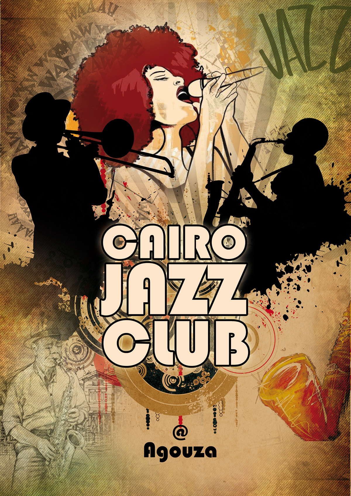 cairo jazz club ILLUSTRATION  texture
