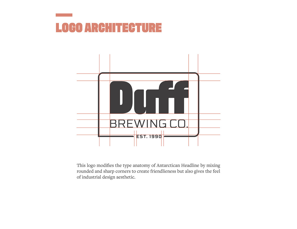 simpsons visual identity branding  mockups rebranding duff beer beer brands beer