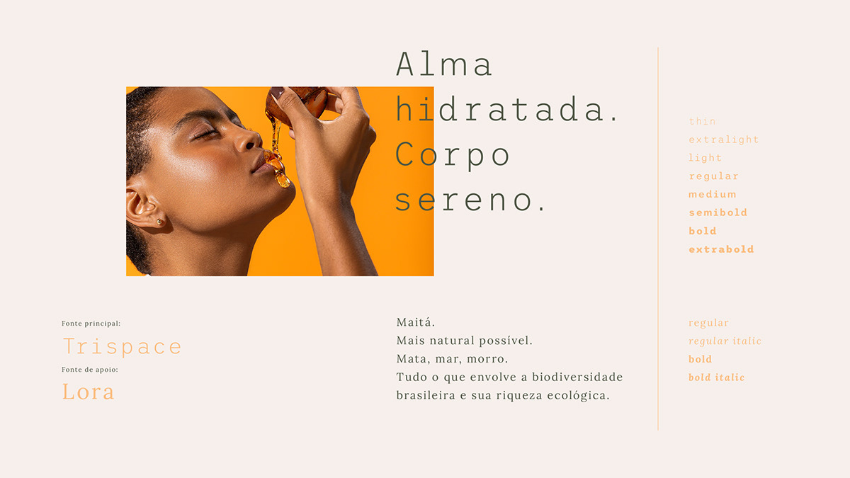 brand identity cosmetics environmental graphic design  Logo Design Maíta naming natural package design  packaging design
