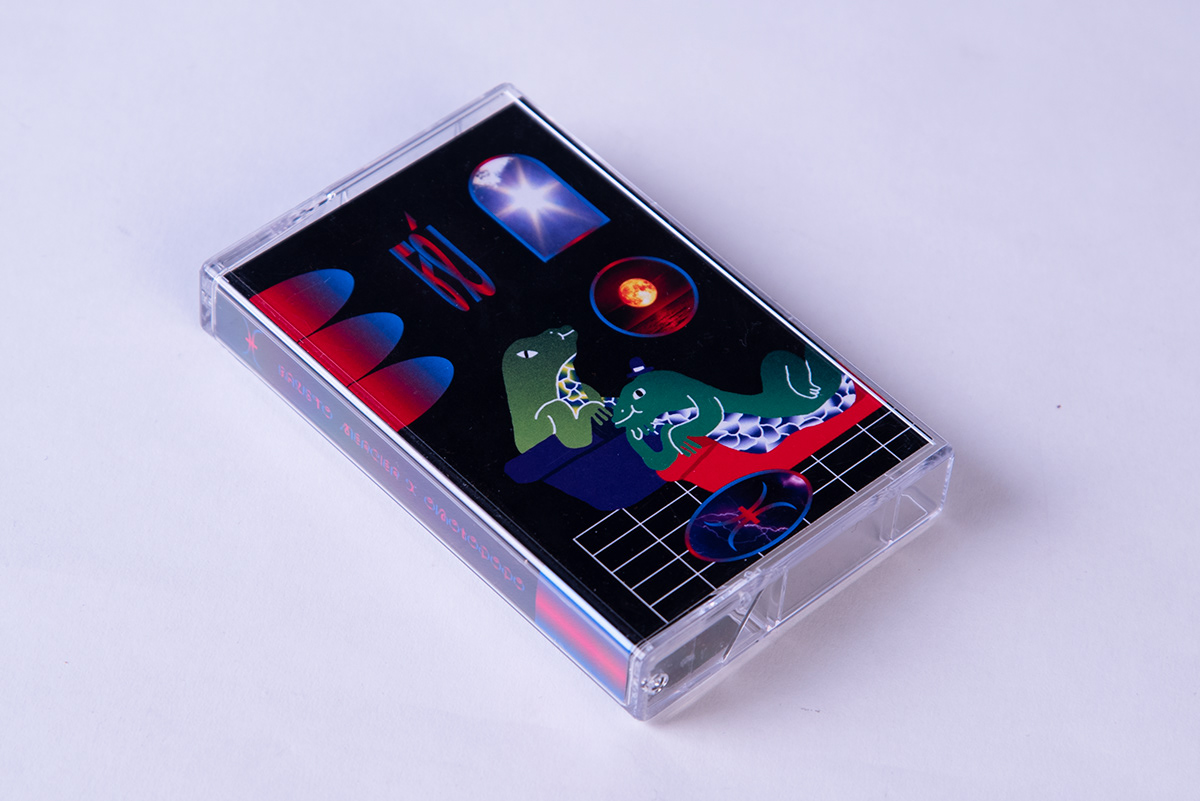 music casette print Underground music cover experimental techno ɛgˌzaɪlz: budapest hungary