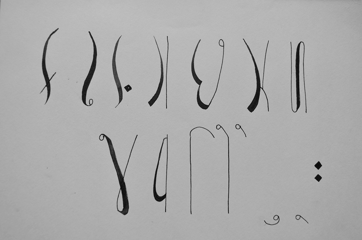 type design letterform design Gujarati Script bangalore letters