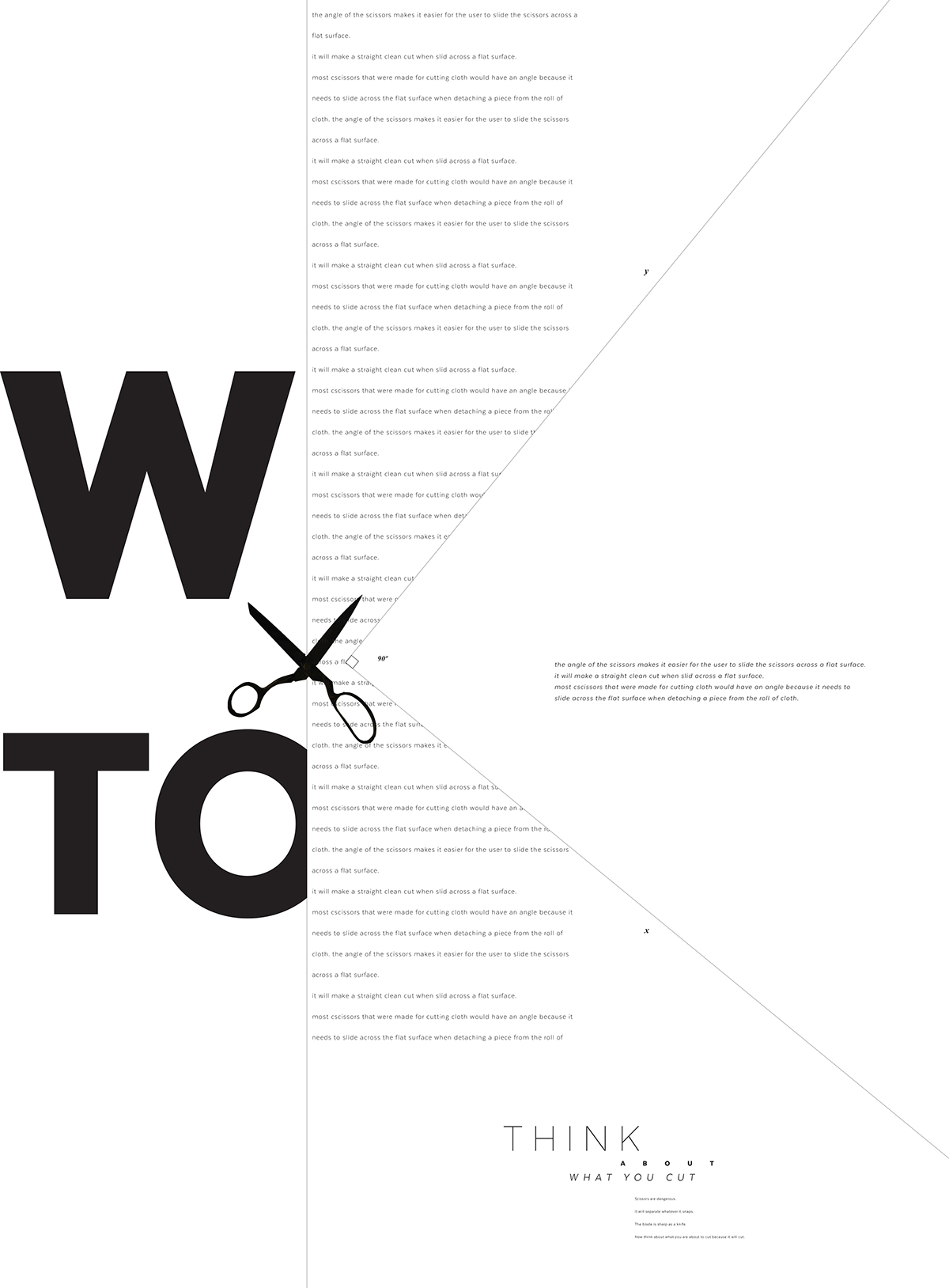 Visual Communications scissors Poster series installation