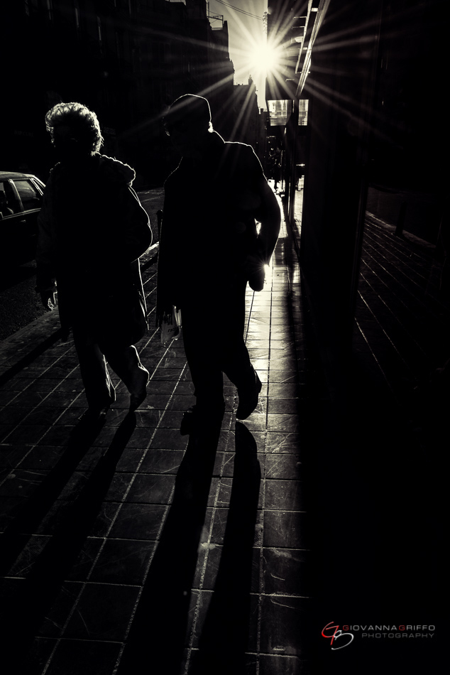 Silhouette Street backlit