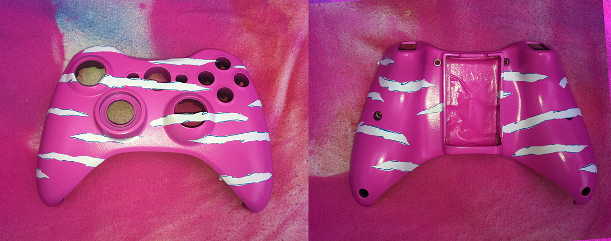 tigerstripes pink controller xbox